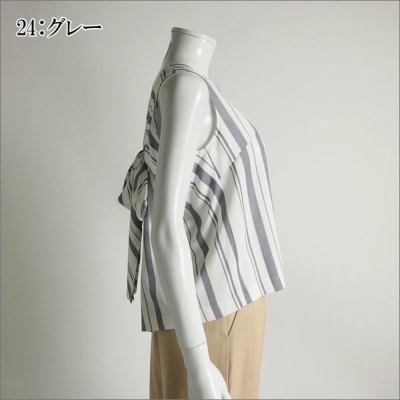 セール】 バックリボンノースリーブ （カットソー）｜GRACE