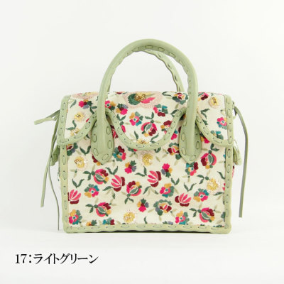 MS 配色フラワー刺繍バッグ マエストラ バッグ カービングトライブス